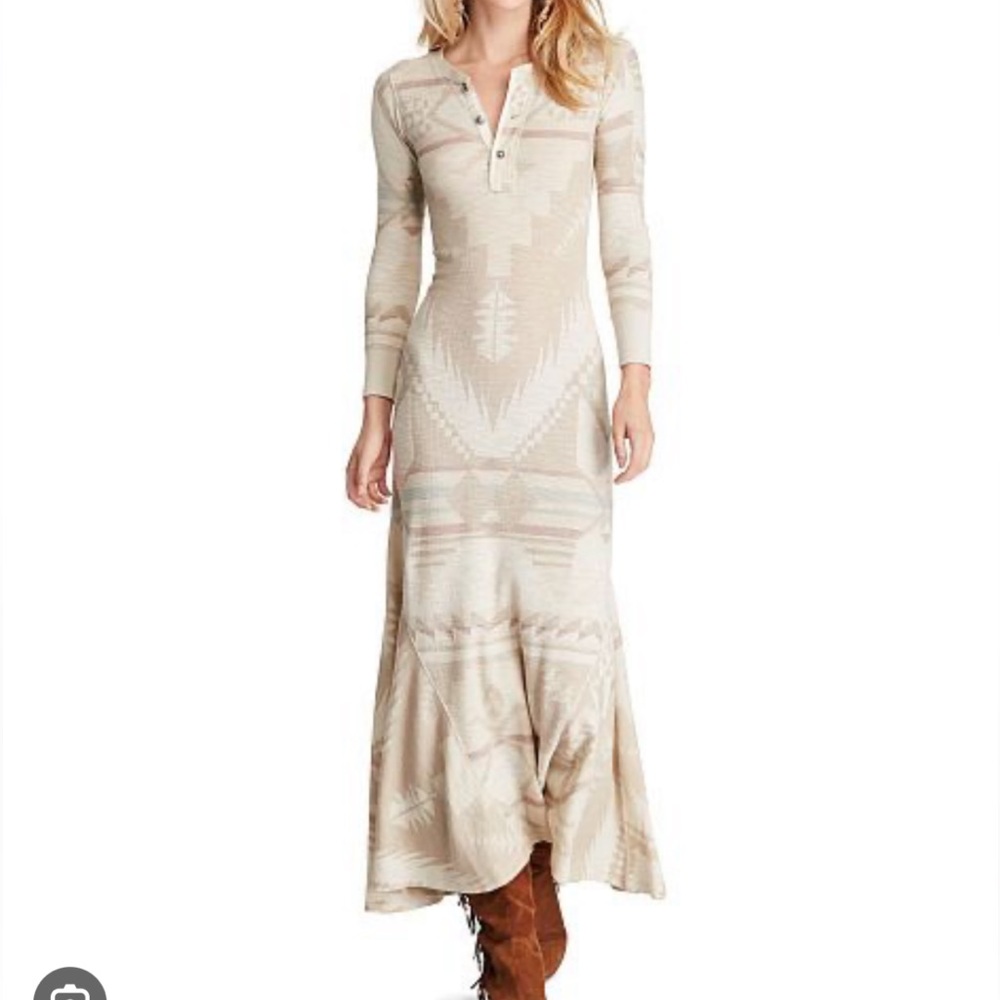 NWT Polo Ralph Lauren Henley Dress in Southwestern Pattern